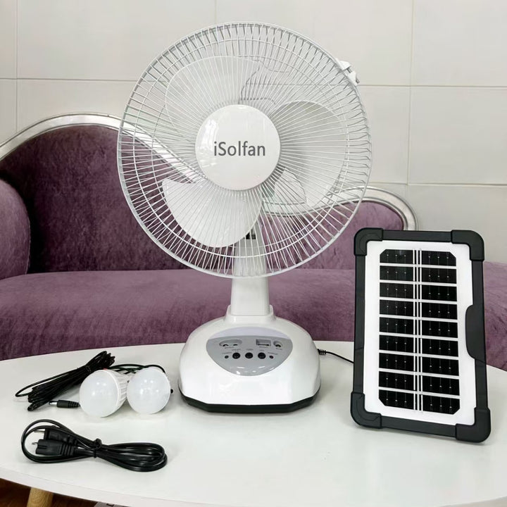 Ladies portable solar-powered fan with integrated lighting system Bowlift