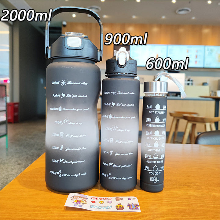Women's ergonomic water bottle with motivational markings Bowlift