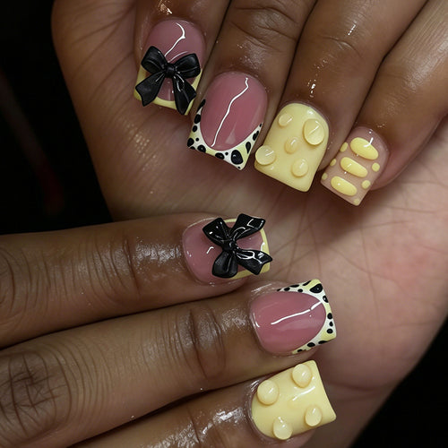 Creative Decorative Press-On Nail Set Bowlift