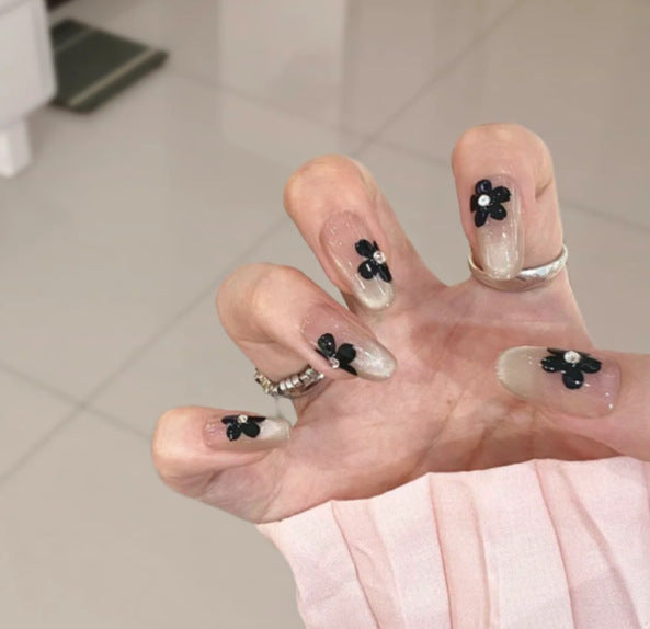 Crystal Embellished Press-On Nails Bowlift