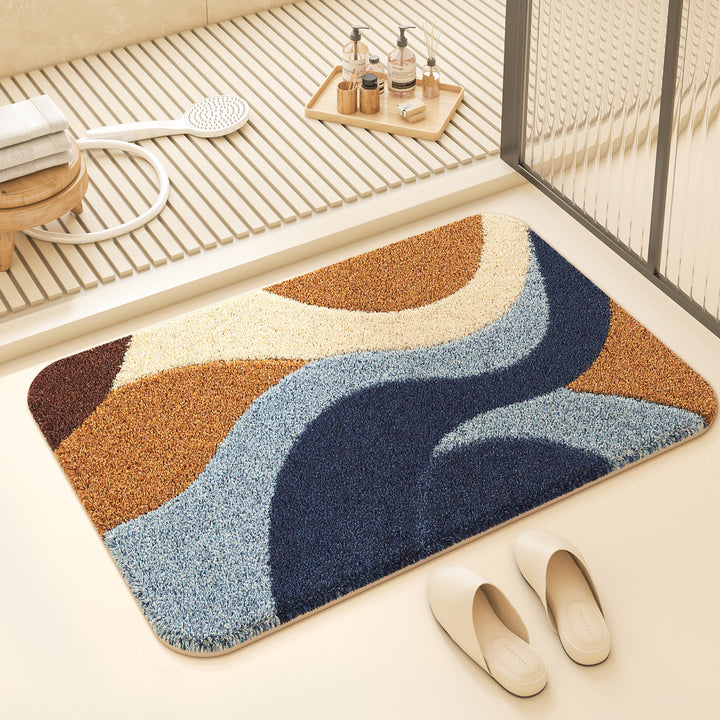 Colorful Geometric Design Bath Mat Bowlift