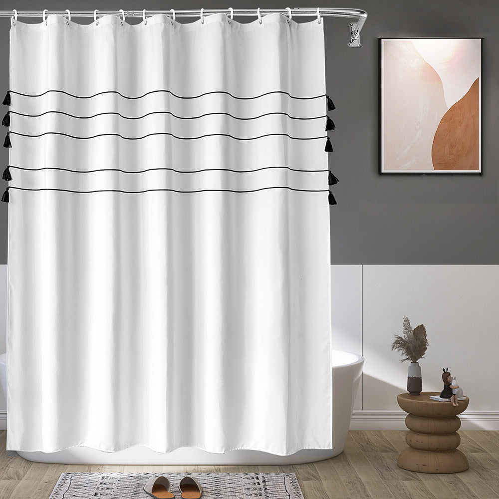 Elegant Minimalist Shower Curtain Bowlift