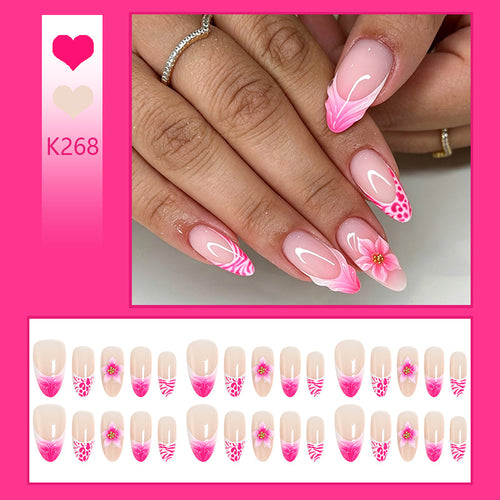 Nail Art Set with Floral Design and Glitter Details Bowlift