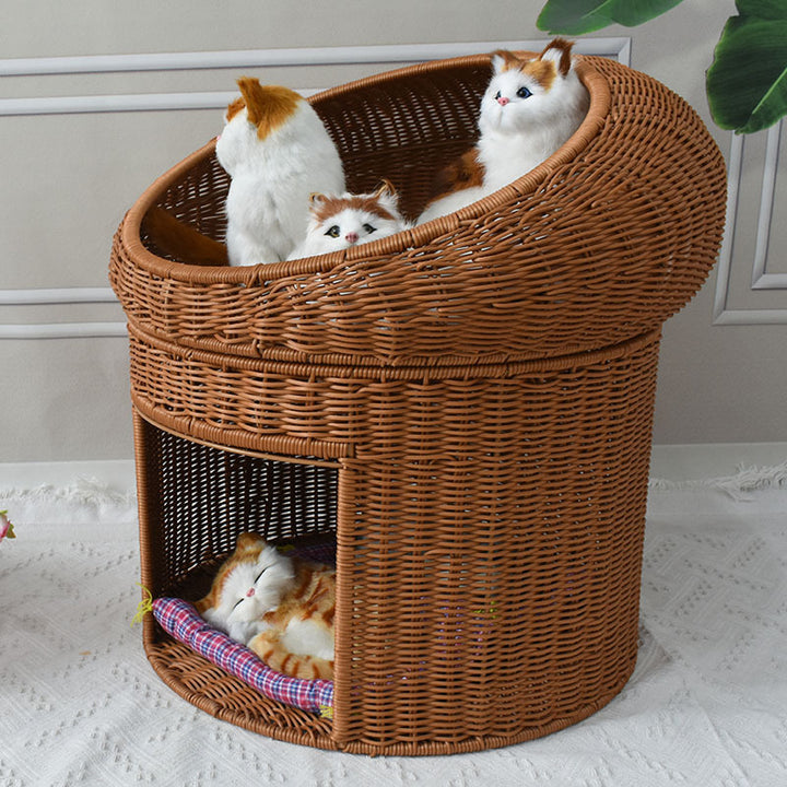 Decorative Woven Stool Bowlift