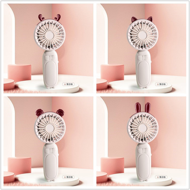 Ladies portable mini hand fan with delightful animal design Bowlift