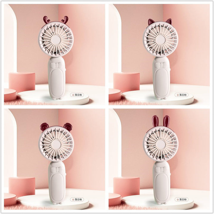 Ladies portable mini hand fan with delightful animal design Bowlift
