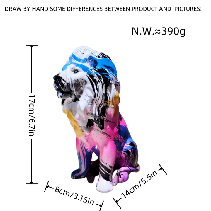 Colorful Lions Sculpture Bowlift