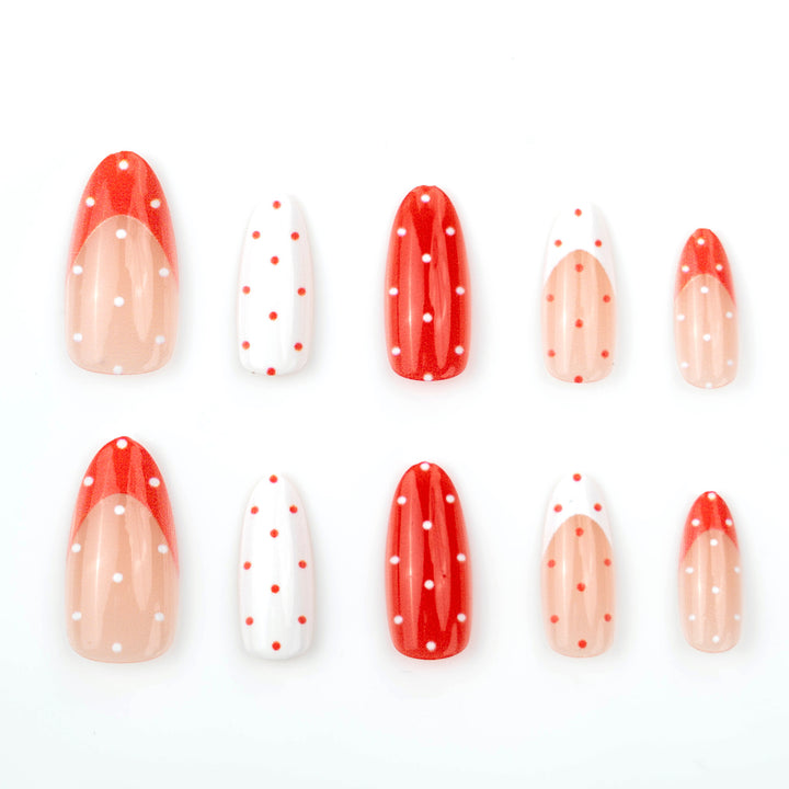Creative nail art set with playful polka dot design Bowlift