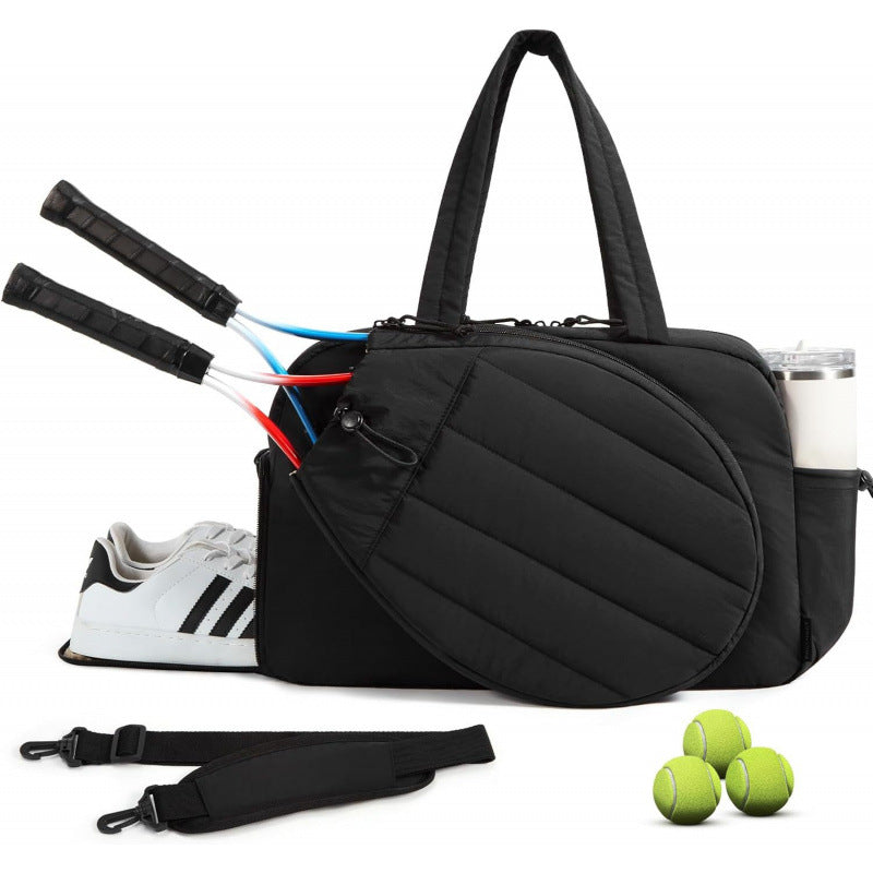 Multifunctional sports bag with integrated compartments for tennis accessories Bowlift