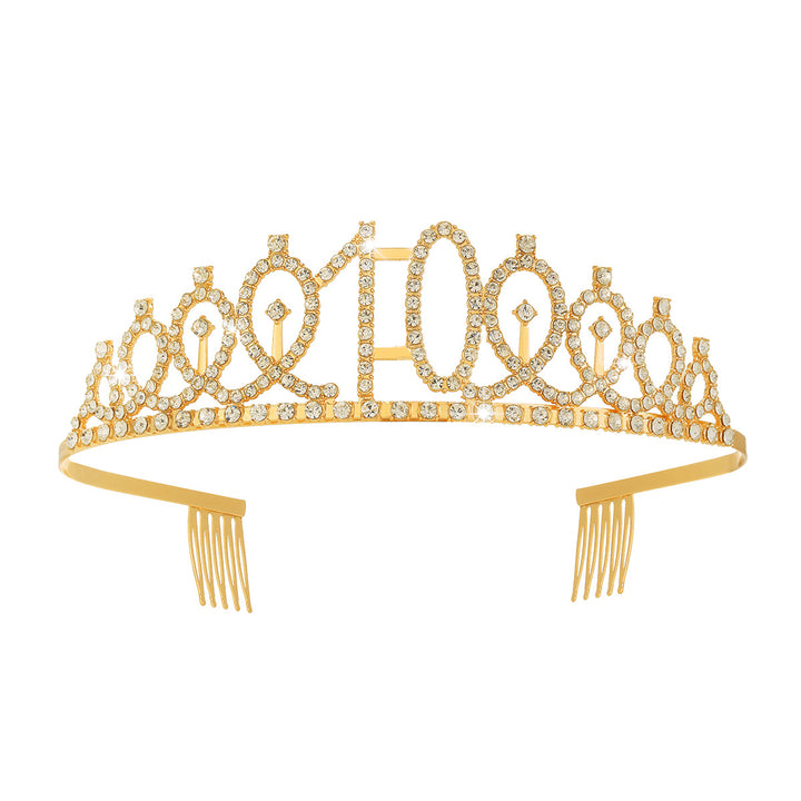 Women's Crystal-Embellished Tiara with Elegant Design Bowlift