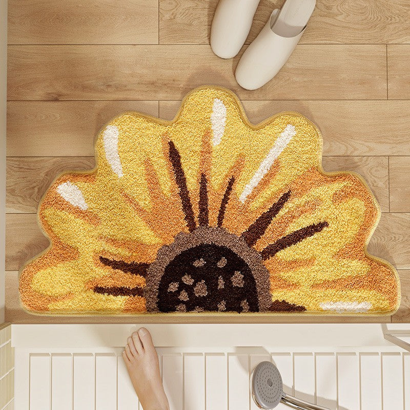 Floral Design Bath Mat Bowlift