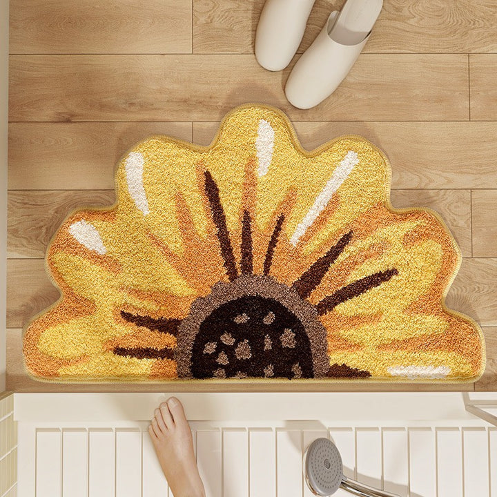 Floral Design Bath Mat Bowlift