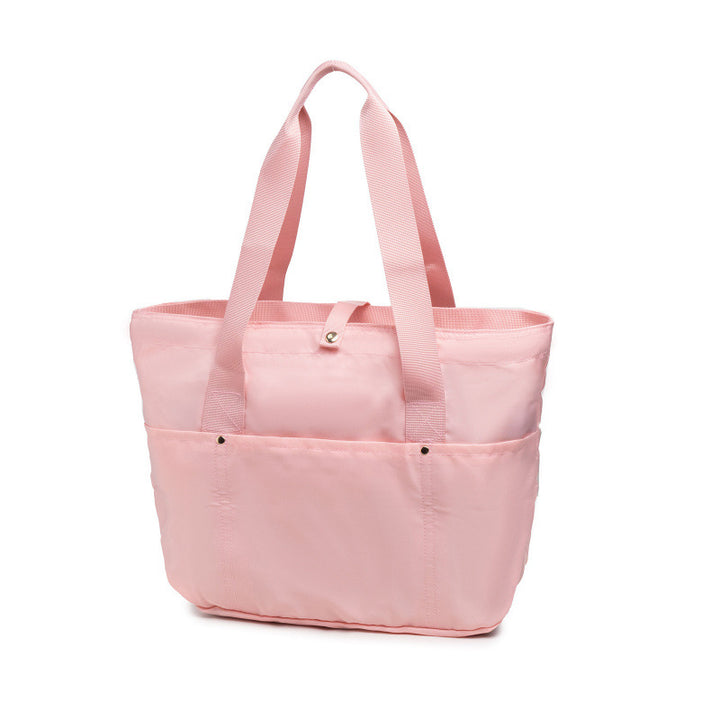 Multifunctional shopping bag with multiple outside pockets Bowlift