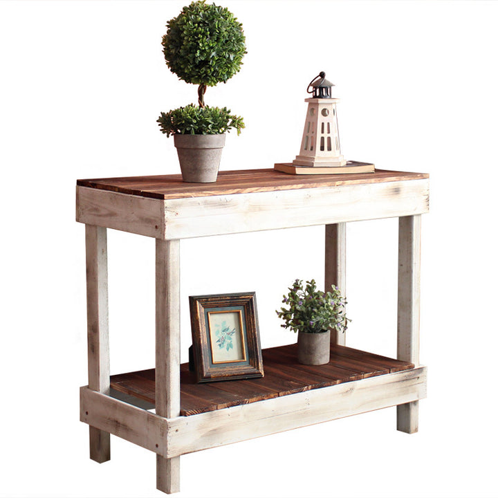 Handmade side table made of solid wood Bowlift