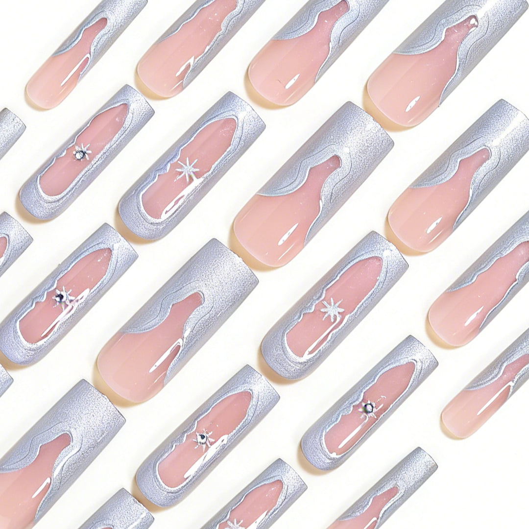 Artistic Press-On Nail Extensions Bowlift