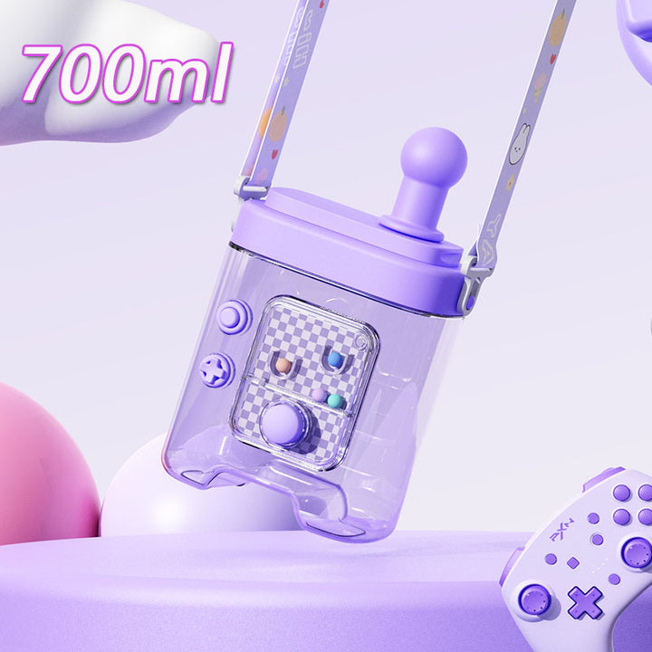 Women’s creative water bottle with removable shoulder strap Bowlift