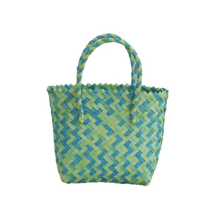 Braided tote bag with wooden handles Bowlift