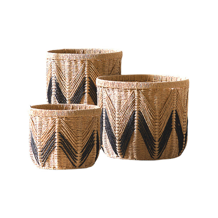 Storage basket with stylish zigzag pattern Bowlift