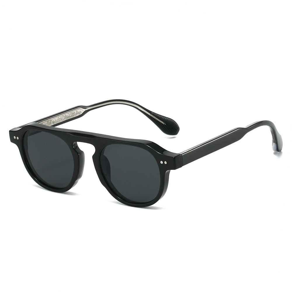 Retro-Inspired Oversized Round Sunglasses Bowlift