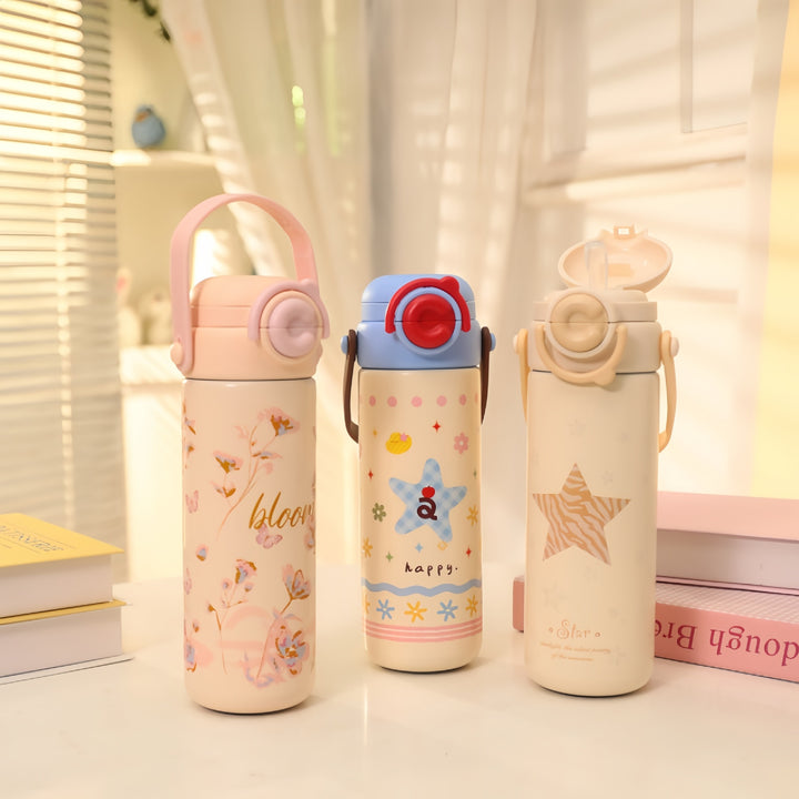 Ladies Insulated Drinking Bottle in Cheerful Strawberry Design Bowlift