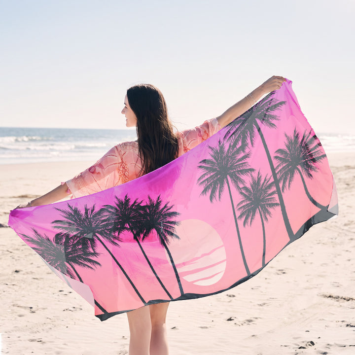 Beach towel with creative jellyfish pattern made of lightweight fabric Bowlift