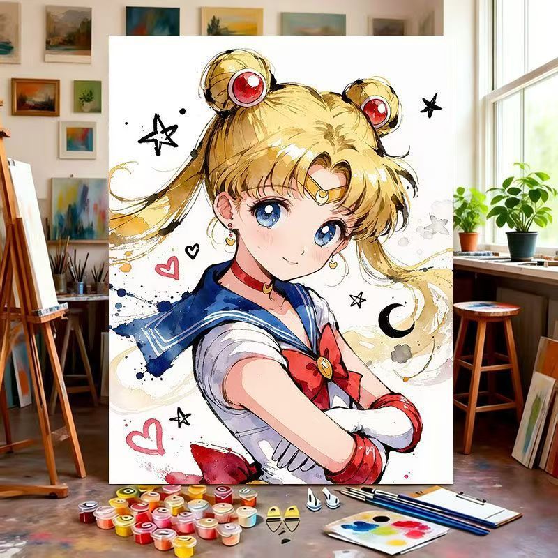 Illustrated Character Canvas Art Print Bowlift
