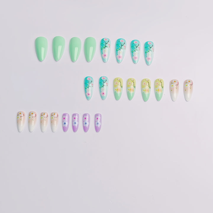 Floral Themed 3D Nail Art Bowlift