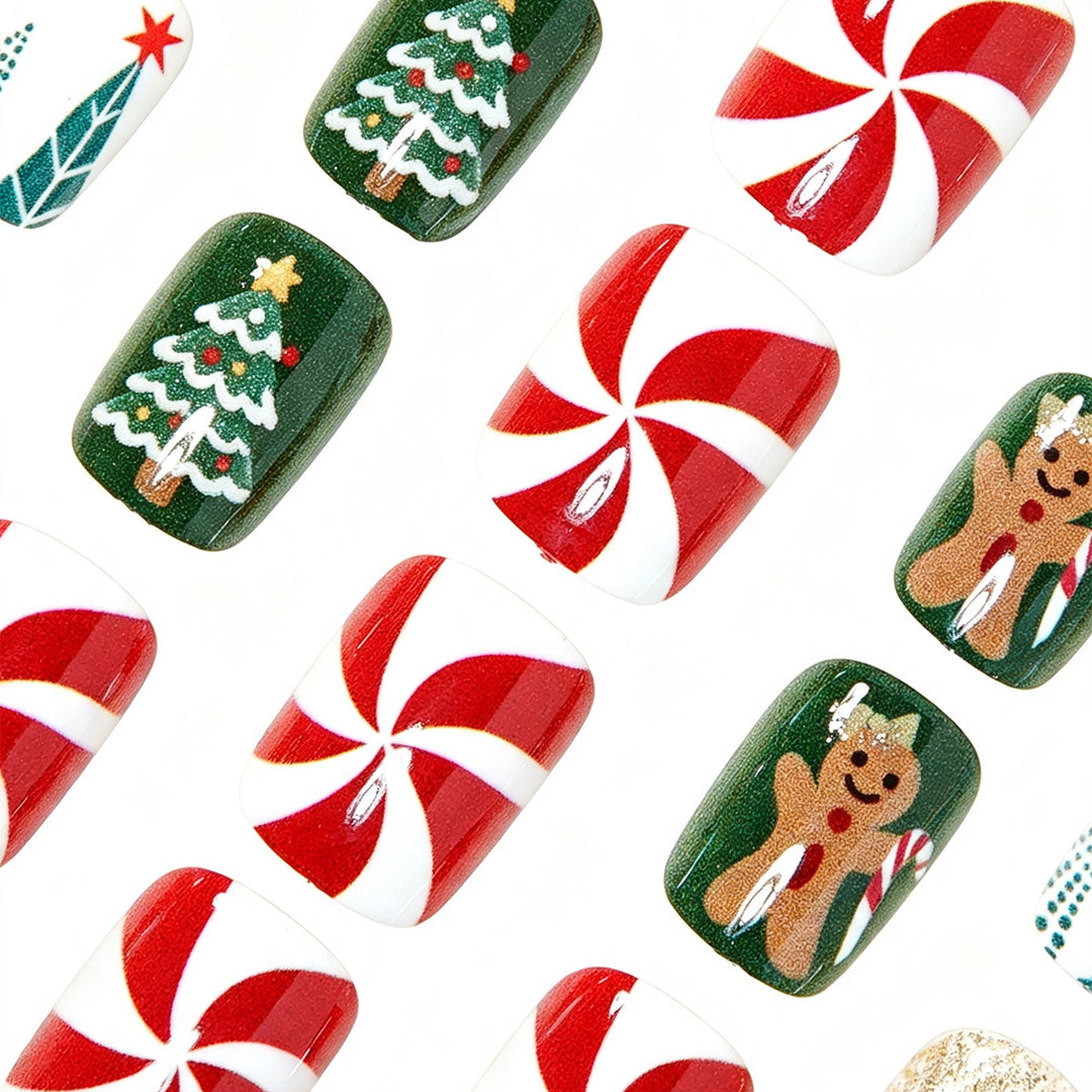Decorative Holiday-Themed Press-On Nails Bowlift