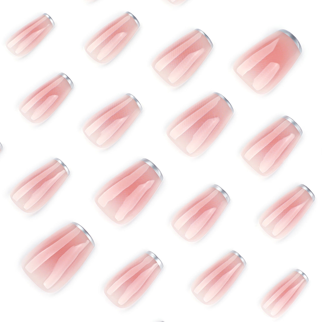 Elegant Nail Extensions with Translucent French Tip Bowlift