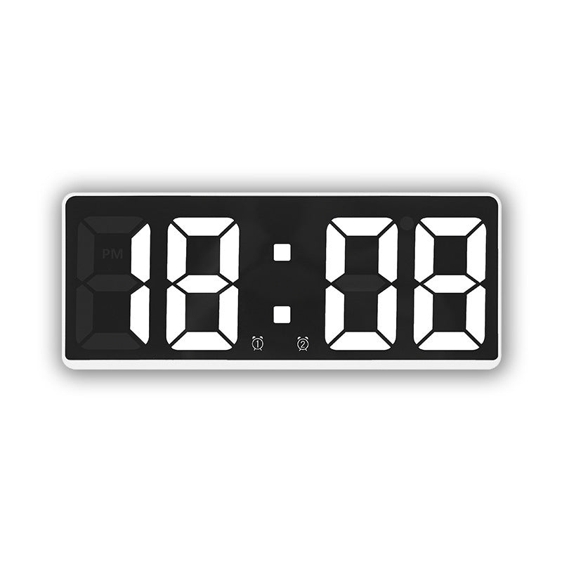Digital LED alarm clock with large, light blue display and snooze function Bowlift