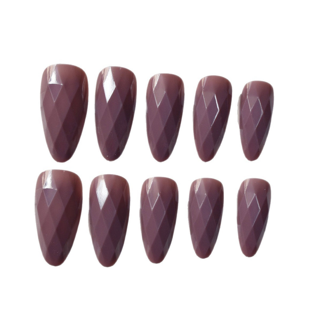 Premium Glossy Diamond-Shaped Press-On Nails Bowlift