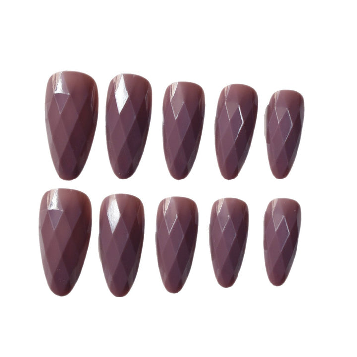 Premium Glossy Diamond-Shaped Press-On Nails Bowlift