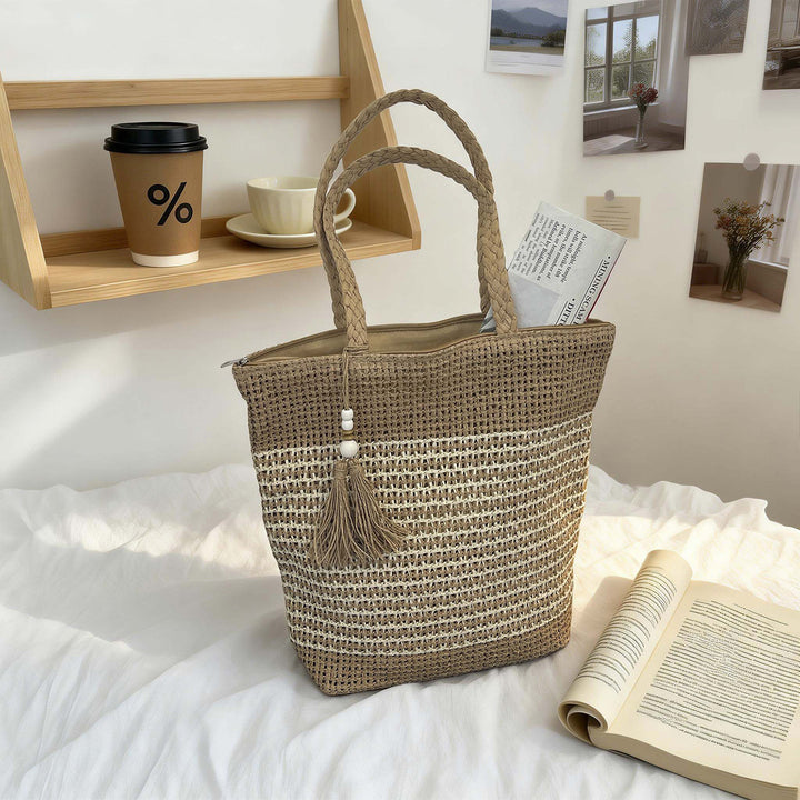 Elegant Woven Beach Bag Bowlift