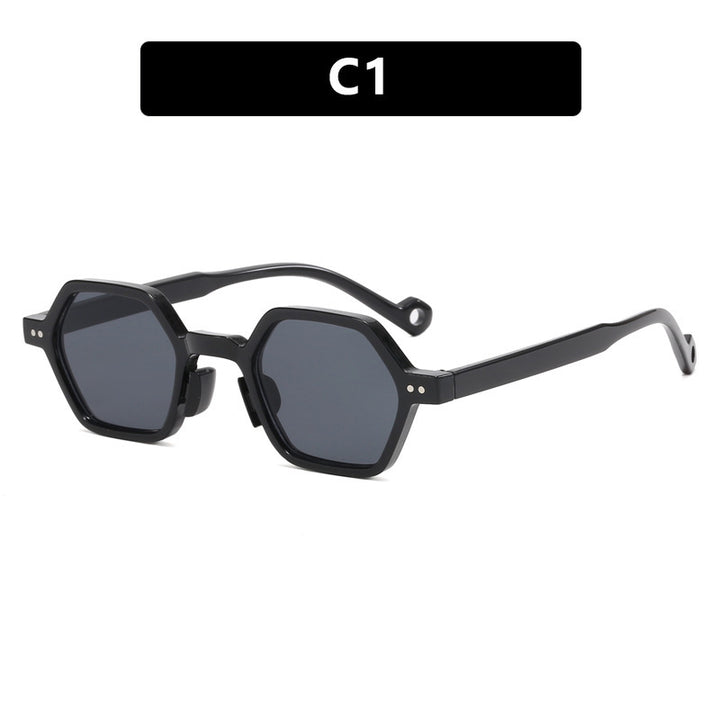 Women's hexagonal sunglasses with transparent frame Bowlift