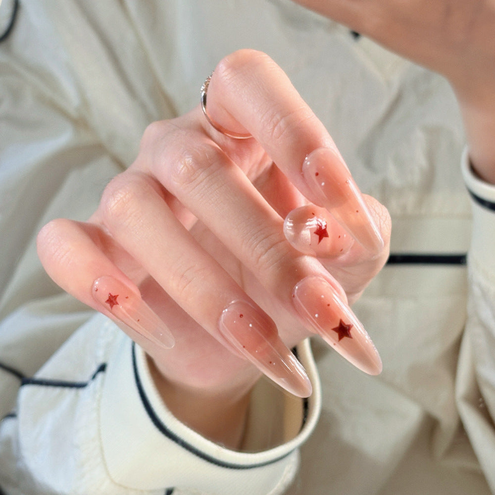 Nail Art Set with Elegant Ombre and Crystal Embellishments Bowlift