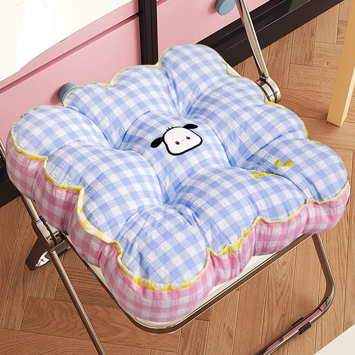 Padded seat cushion with floral motif Bowlift