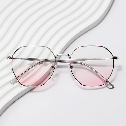 Women fashionable octagonal sunglasses with trendy metal frame Bowlift