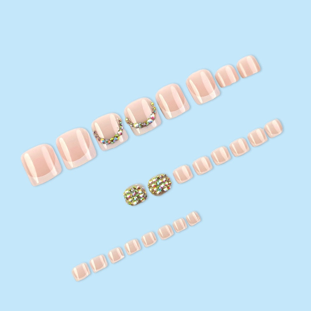 Elegant toenail art with glitter embellishments Bowlift