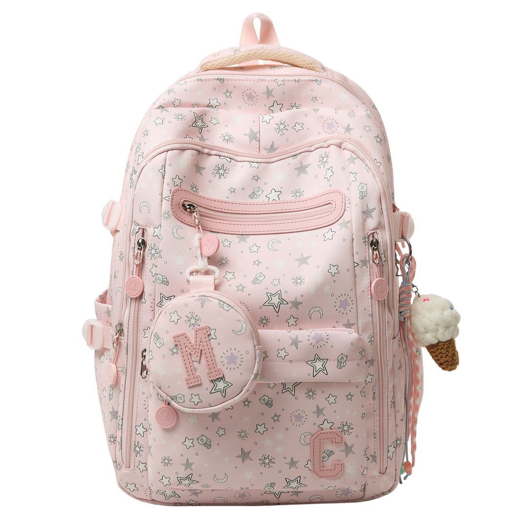 Playful Star-Printed School Backpack