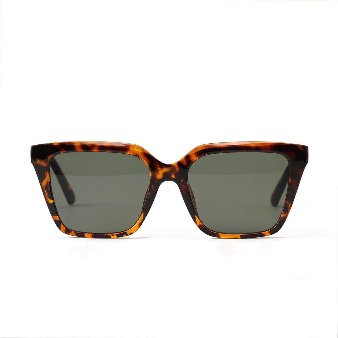 Women's geometric sunglasses with protective UV filter and stylish tortoiseshell design Bowlift