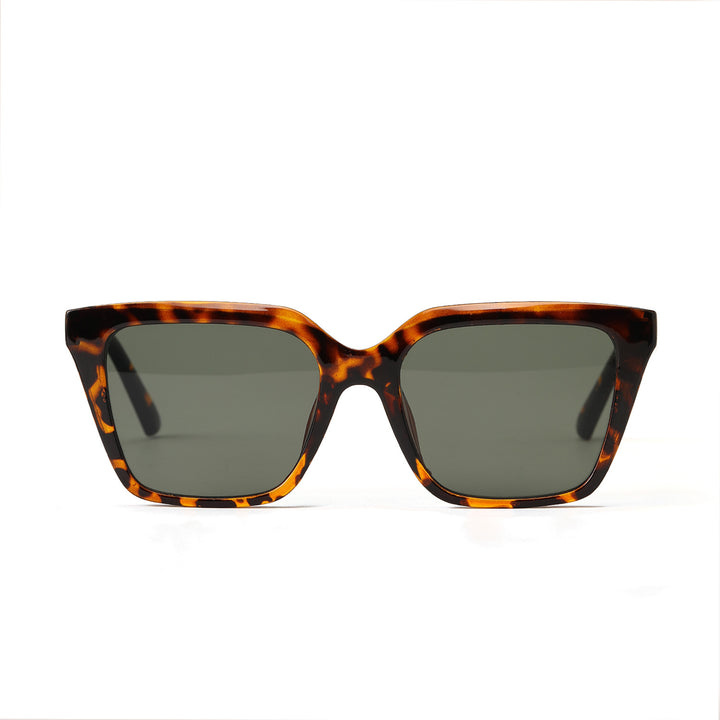 Women's geometric sunglasses with protective UV filter and stylish tortoiseshell design Bowlift