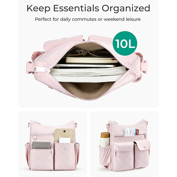 Stylish shoulder bag with multiple organizational compartments Bowlift