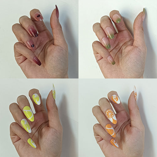 Artificial nails with floral minimalism Bowlift