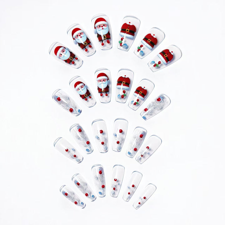 Christmas-Themed 3D Nail Art Bowlift