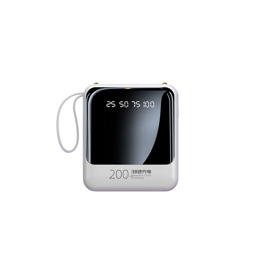 Portable power bank with LED status indicator and integrated cable system Bowlift