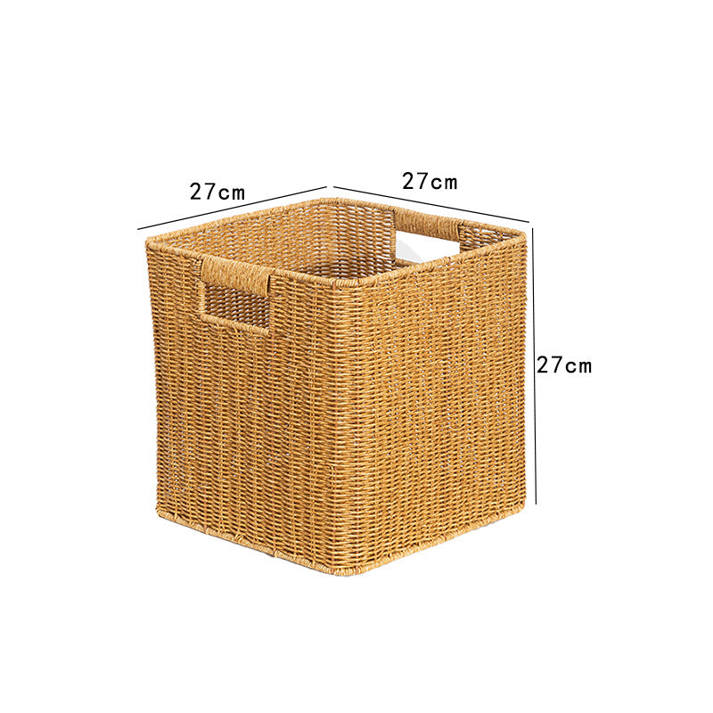 Women Rectangular Storage Basket Made of Woven Material Bowlift
