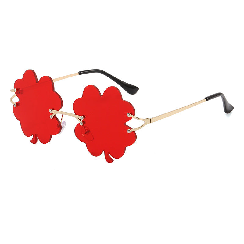 Women playful sunglasses with unique flower frame Bowlift