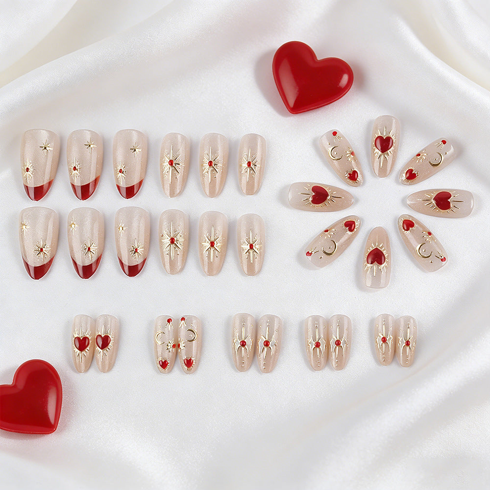 Artistic 3D Embellished Press-On Nails Bowlift