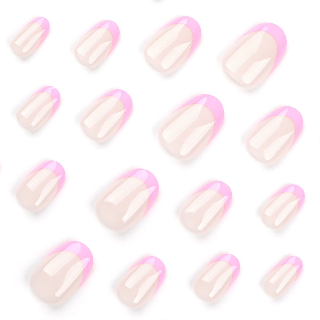 Artistic Nail Art with Gloss Finish and Elegant French Tip Bowlift