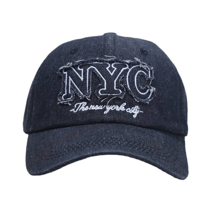 Women's Distressed Denim Baseball Cap Bowlift 1784084140